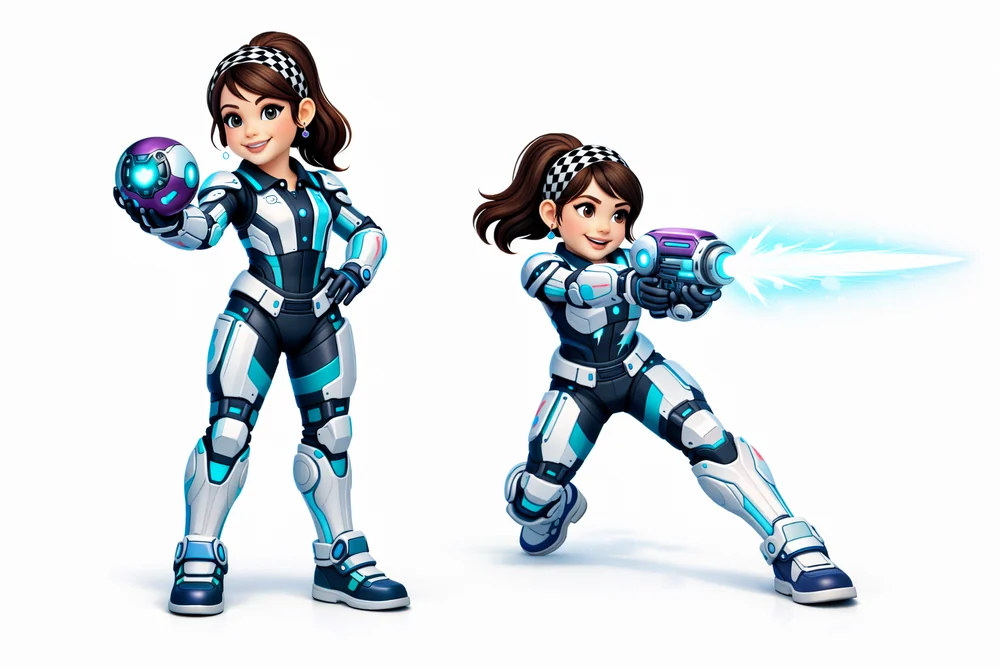 Sasha in exosuit