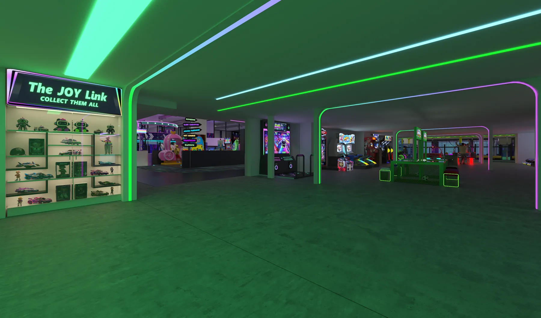 The JOY Link shop and arcades