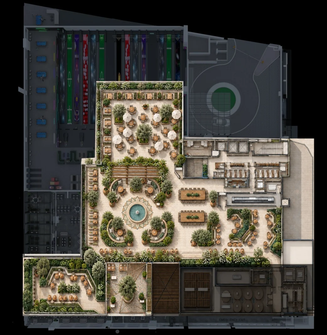 Rooftop floor plan