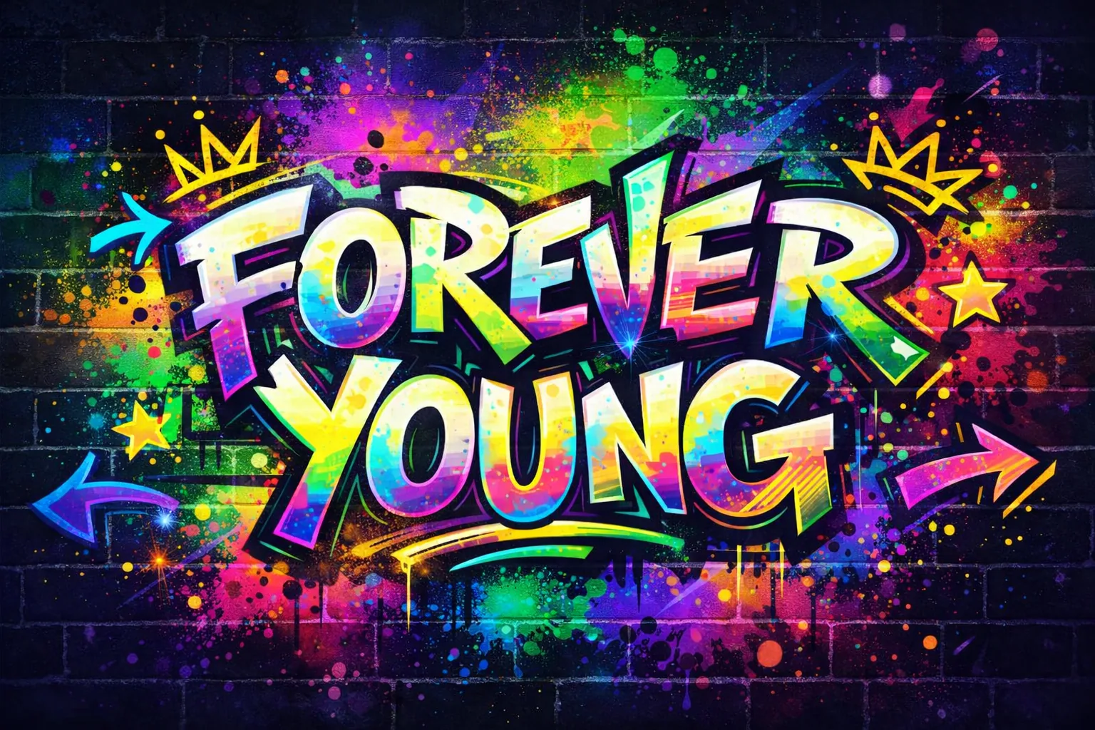 Forever Young graffiti artwork