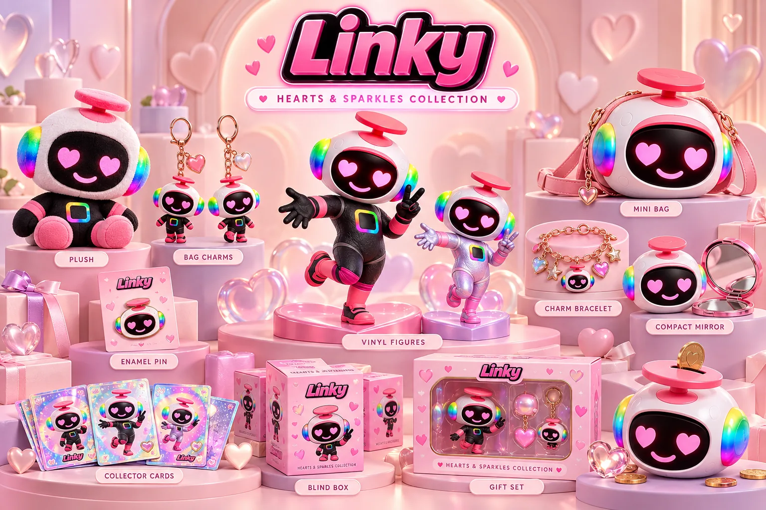 Linky Hearts and Sparkles collection